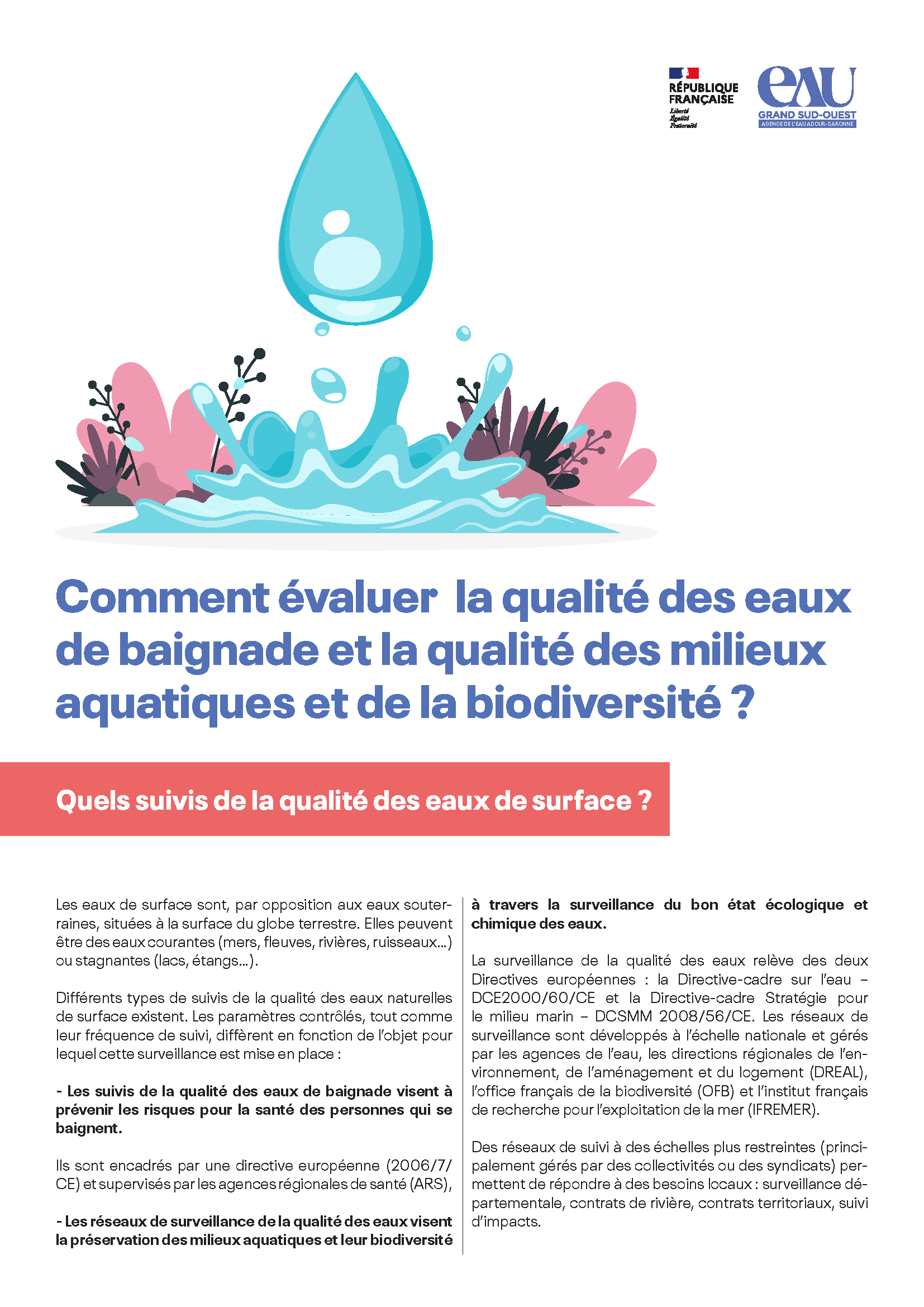Page de couverture de la plaquette
